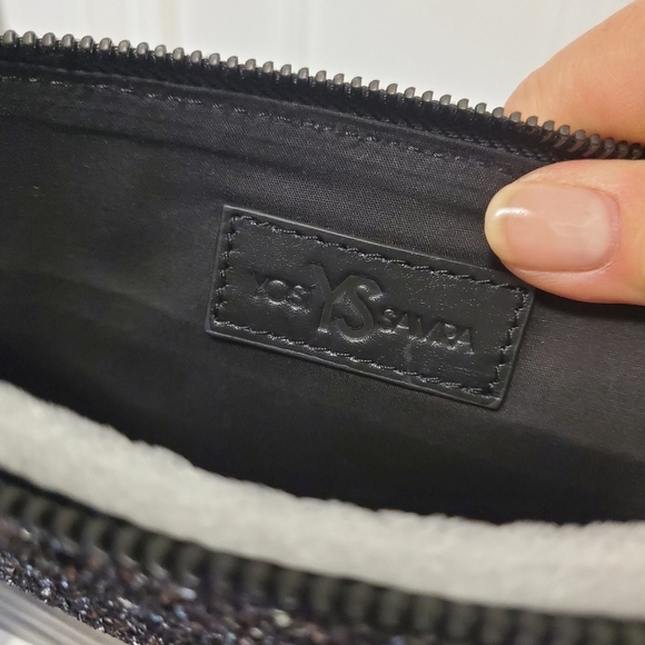 NWOT Yosi Samra Black Leather Clutch, Tassle, ZIP - Picture 5 of 8